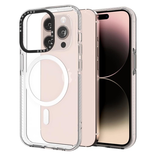 Apple iPhone 16 MOLAN CANO rainbow TPU magsafe husă spate (Transparent)
