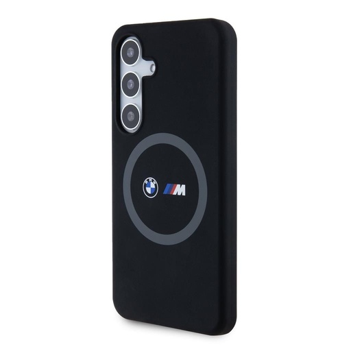 Samsung Galaxy S24 BMW M Printed Round MagSafe silicon husă (Negru) - BMHMS24S23SROK