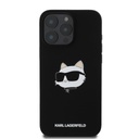Apple iPhone 16 Pro Max Karl Lagerfeld Liquid Silicone Choupette Head MagSafe tok (Fekete) – KLHMP16XSCHPPLK