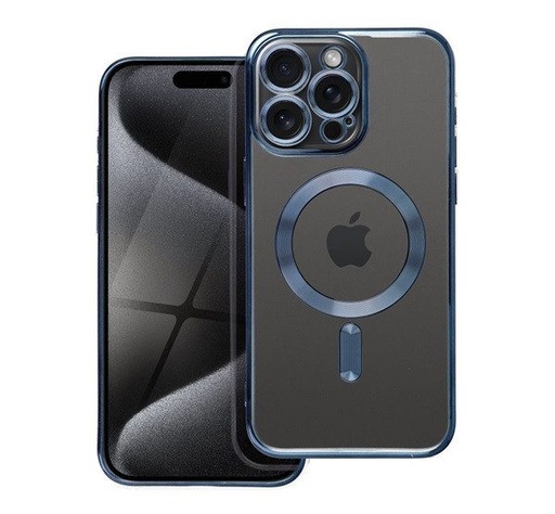Apple iPhone 15 Pro Max Color Chrome Magsafe husă spate (Albastru)