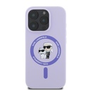 Apple iPhone 16 Pro Max Karl Lagerfeld Liquid Silicone Karl and Choupette MagSafe tok (Lila) – KLHMP16XSCMKCRHU