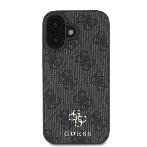 Apple iPhone 16 Guess PU 4G Small Metal Logo MagSafe husă (Gri) - GUHMP16SP4SM4MK