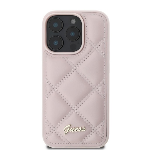 Apple iPhone 16 Pro Max Guess PU Leather Quilted husă (Roz) - GUHCP16XPSQSQSP
