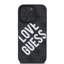 Apple iPhone 16 Pro Guess PU Leather 4G Big Love Logo MagSafe tok (Fekete) - GUHMP16LP4PLGWK