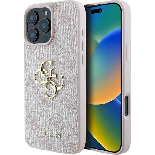 Apple iPhone 16 Guess 4G Big Logo husă (Roz) - GUHCP16S4GMGPI