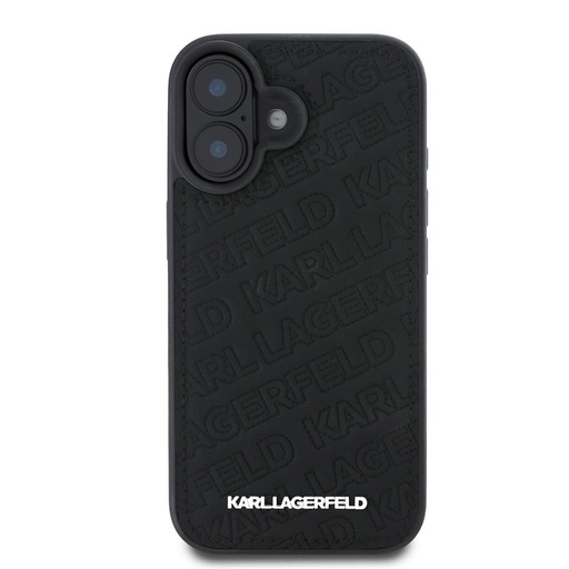 Apple iPhone 16 Karl Lagerfeld PU Quilted Pattern husă (Negru) – KLHCP16SPQKPMK