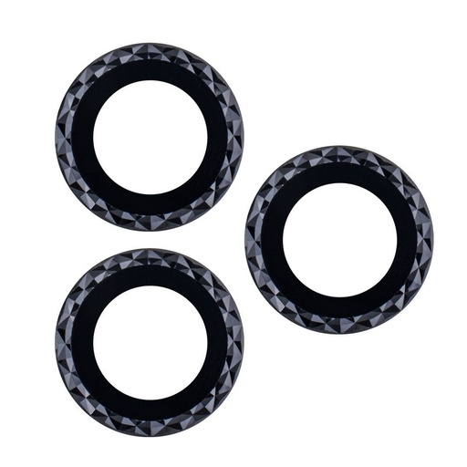 Apple iPhone 16 / 16 Plus romb cu model protecție cameră (Negru)