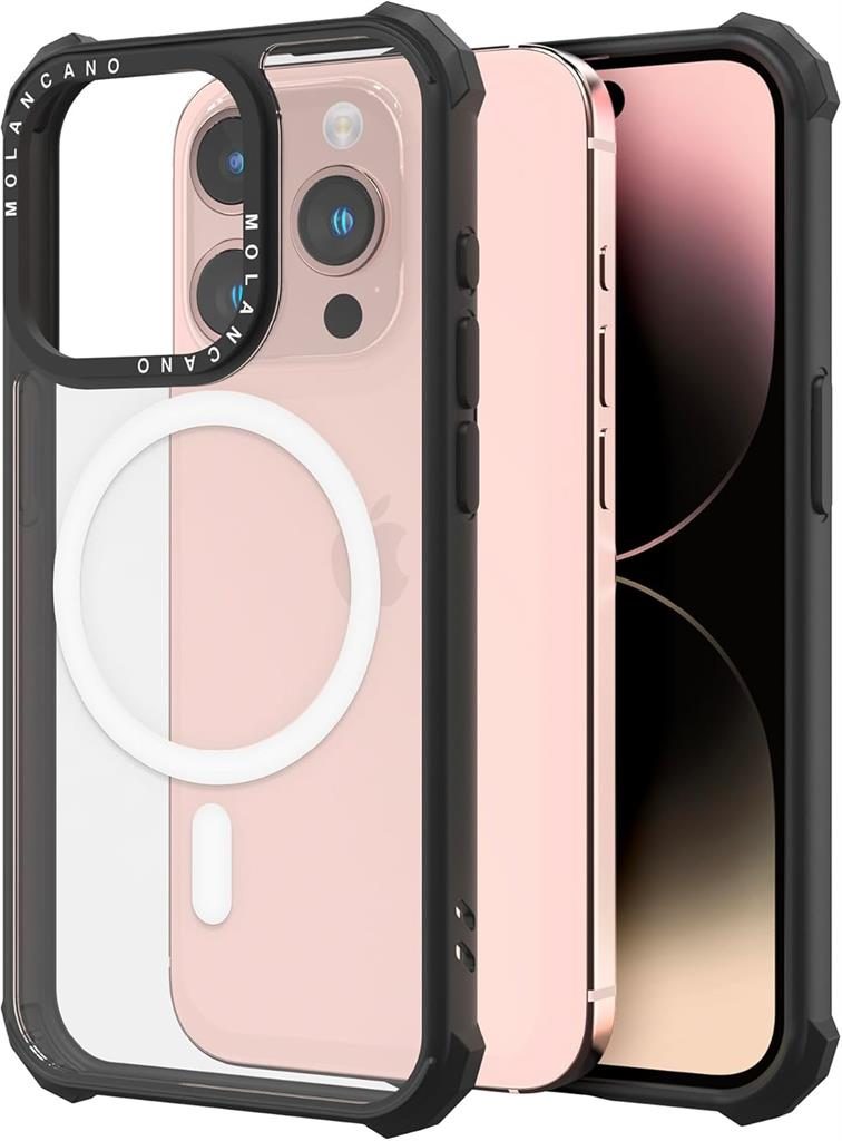 Apple iPhone 16 MOLAN CANO HN7 Magsafe strapabíró hátlap tok (Fekete)