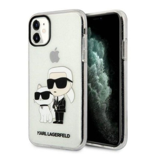 Apple iPhone 11 Karl Lagerfeld IML Glitter Karl and Choupette NFT husă (Transparent) – KLHCN61HNKCTGT