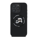 Apple iPhone 16 Pro Karl Lagerfeld Liquid Silicone K&CH Heads MagSafe tok (Fekete) – KLHMP16LSKCHTCK