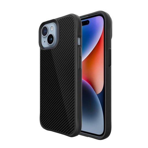 Apple iPhone 15 TOKO Carbon fiber husă spate (Negru)