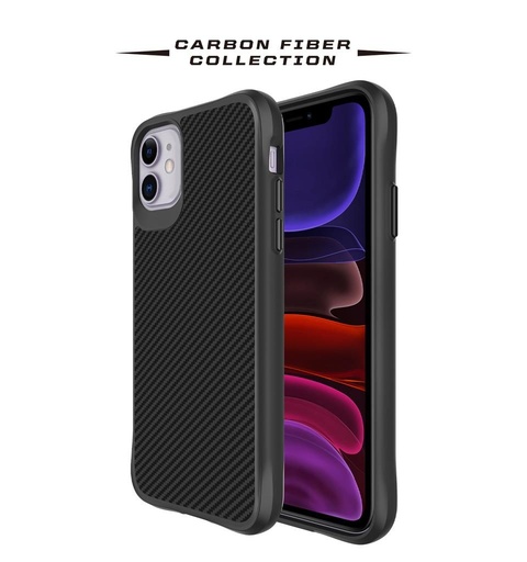 Apple iPhone 11 TOKO Carbon fiber husă spate (Negru)