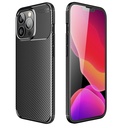 Samsung Galaxy A16 4G / Galaxy A16 5G carbon fiber szilikon hátlap tok (Fekete)
