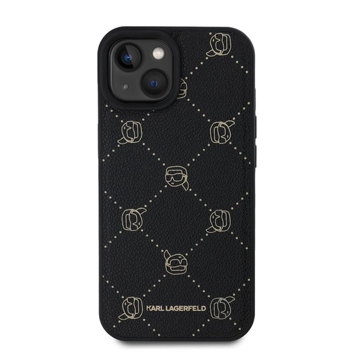 Apple iPhone 15 Karl Lagerfeld PU Karl Heads Pattern MagSafe husă (Negru) – KLHMP15SPGKHPHK