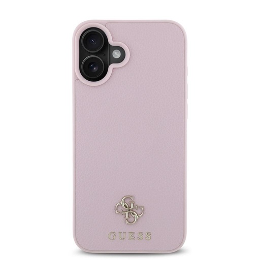 Apple iPhone 16 Plus Guess PU Grained 4G Small Metal Logo MagSafe husă (Roz) - GUHMP16MPGCSM4MP