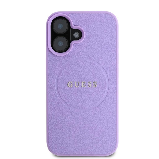 Apple iPhone 16 Plus Guess PU Grained Classic Logo MagSafe husă (Mov) - GUHMP16MPGHSMMU