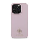 Apple iPhone 16 Pro Guess PU Grained 4G Small Metal Logo MagSafe tok (Rózsaszín) - GUHMP16LPGCSM4MP