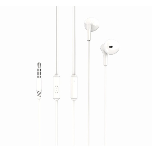 XO EP39 cu fir căști 3,5 mm jack (Alb)