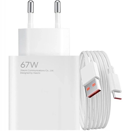 Xiaomi de rețea încărcător Type-C cu cablu (Alb) - 67W - MDY-12-EH