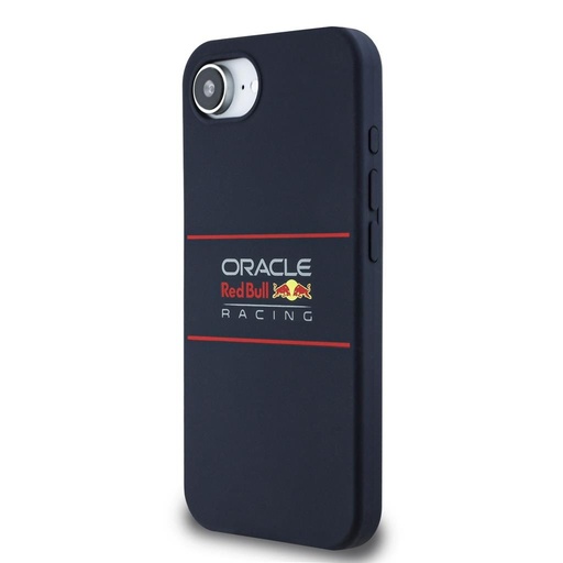 Apple iPhone 16e Roșu Bull Silicone Horizontal Logo MagSafe husă (Bleumarin) – RBHMPSE424SIHSRV