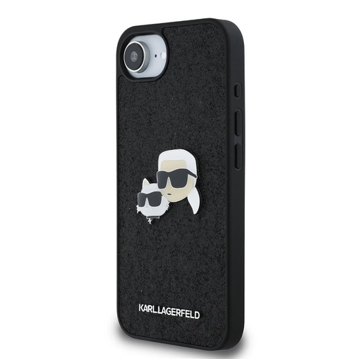 Apple iPhone 16e Karl Lagerfeld Fixed Glitter Metal K&CH husă (Negru) – KLHCPSE4PFGKCPK