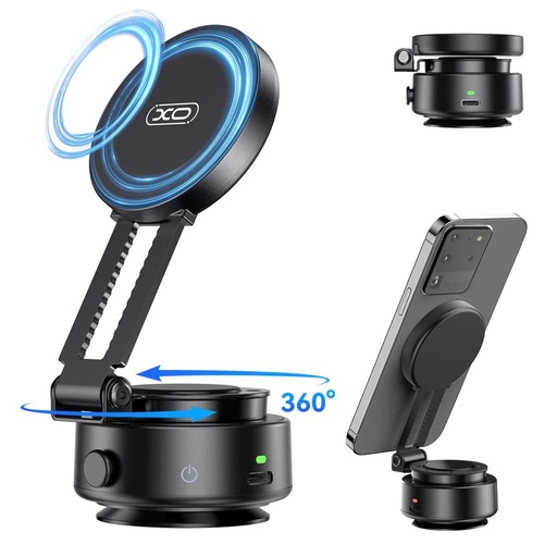 XO C168 magnetic suport auto (cu ventuză) (Negru)