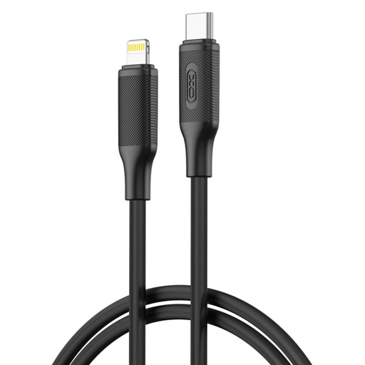 XO NB-Q265A USB-C–Lightning cablu de date (Negru) – Minimalist Series, 27W