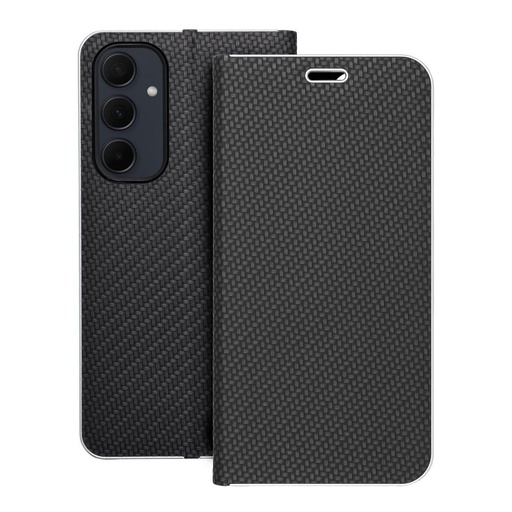 Samsung Galaxy A35 Lunca carbon husă tip carte (Negru)