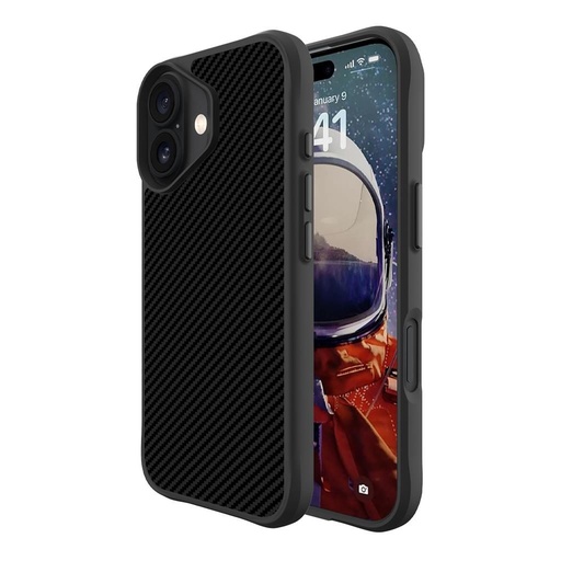 Apple iPhone 16 TOKO Carbon fiber husă spate (Negru)