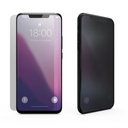 Apple iPhone 13 / 13 Pro / 14 / 16e privacy (betekintés szög csökkentett) üvegfólia (Átlátszó, fekete peremmel)