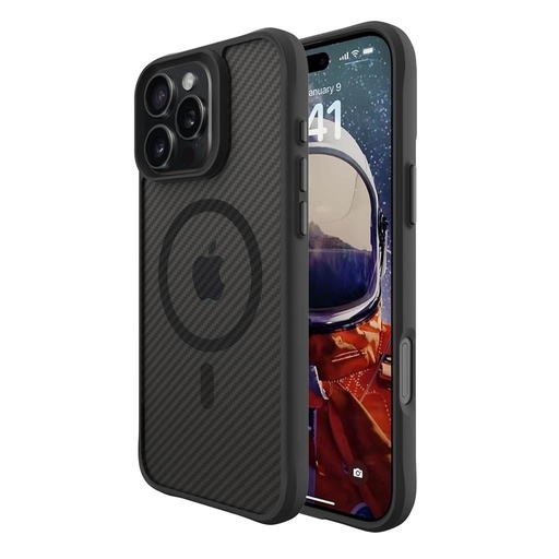 Apple iPhone 16 Pro TOKO Carbon fiber MagSafe husă spate (Negru)