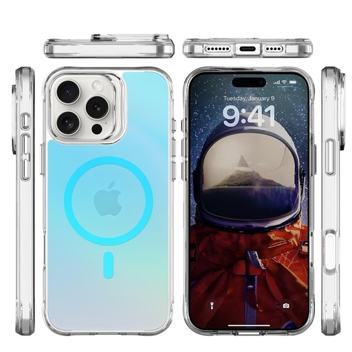 Apple iPhone 16 Pro Max TOKO Pure rainbow magsafe husă spate (Albastru)