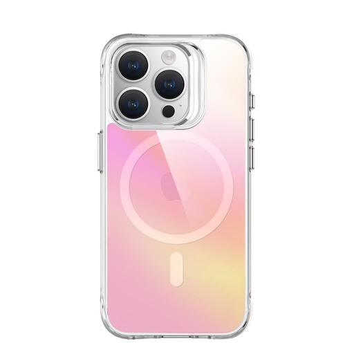 Apple iPhone 15 Pro TOKO Pure rainbow magsafe husă spate (Roz)