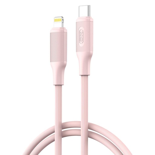 XO NB-Q265A USB-C–Lightning cablu de date (Roz) – Minimalist Series, 27W
