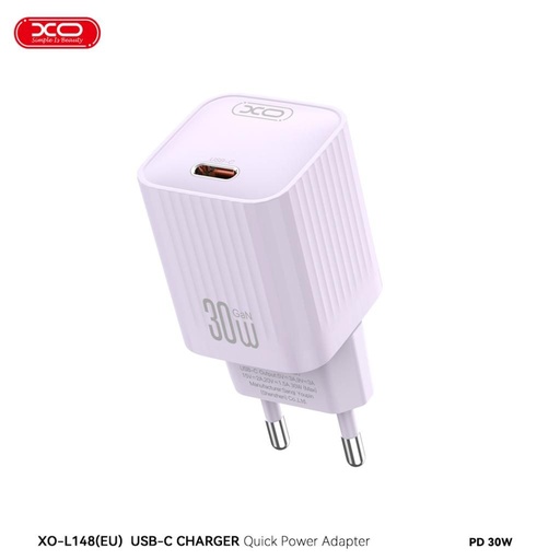 XO L148 PD 30W încărcător rapid (Mov) – USB-C conector