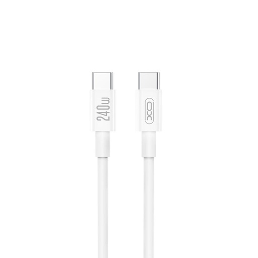 XO NB-Q298 USB-C – USB-C cablu (Alb) - 240W