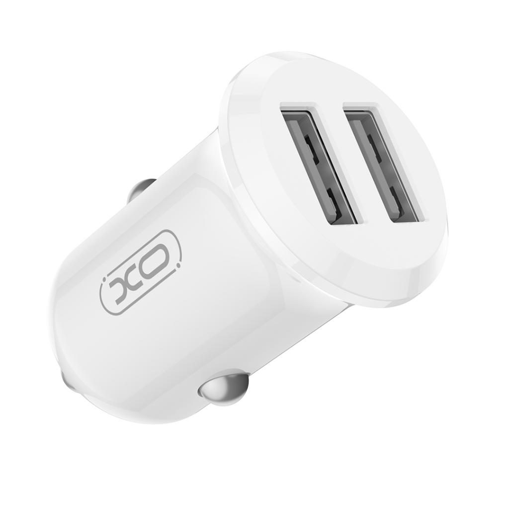 XO CC67 autós töltő Dual USB 2.4A (Fehér)