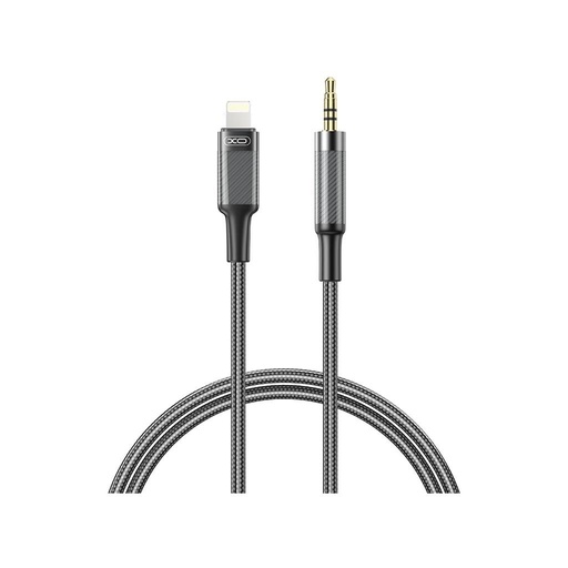 XO NB-R279A audio cablu Lightning - 3,5 mm Brushed Clear (Negru)