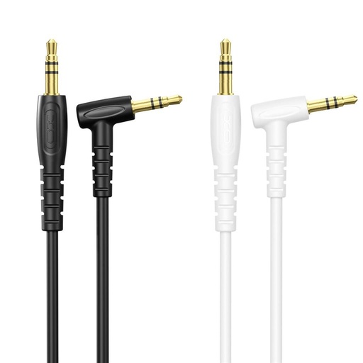 XO NB-R272 3,5 mm – 3,5 mm cu conector în unghi audio cablu (Negru) - 1,0 m