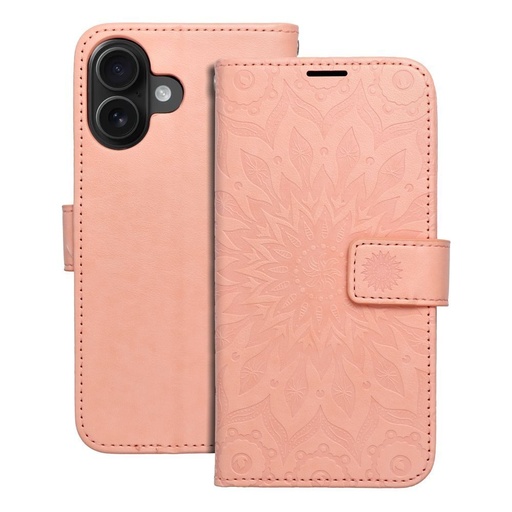 Apple iPhone 16 Forcell MEZZO cu clapetă husă (Caisă)