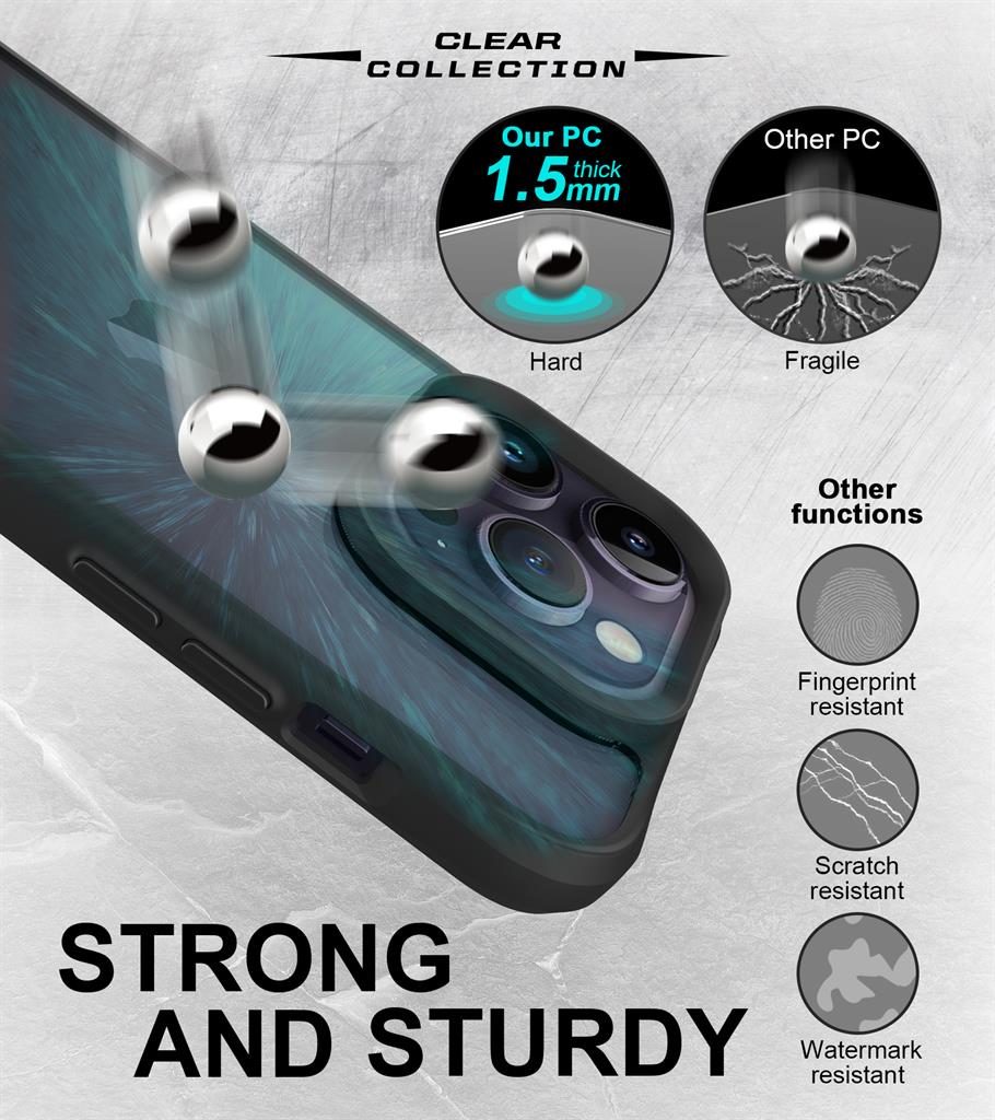 Apple iPhone 14 Pro Max TOKO Combat X mode Frost hátlap tok (Fekete)