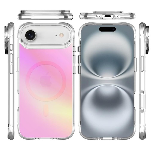 Apple iPhone 17 Air TOKO Pure rainbow magsafe husă spate (Roz)