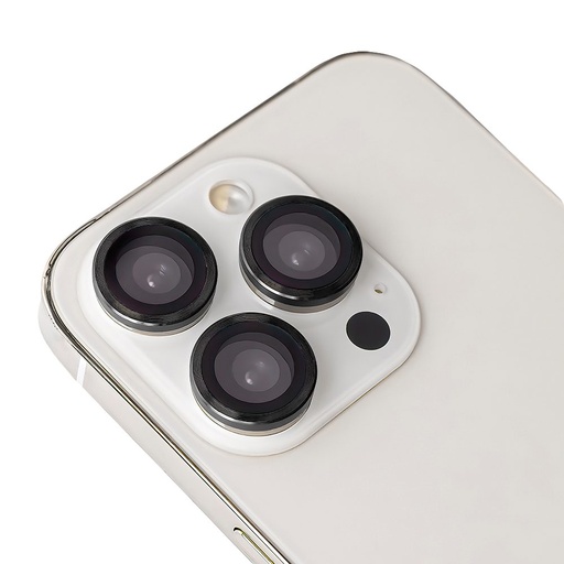 Apple iPhone 17 cameră de protecție sticlă securizată (Transparent negru cu margine)