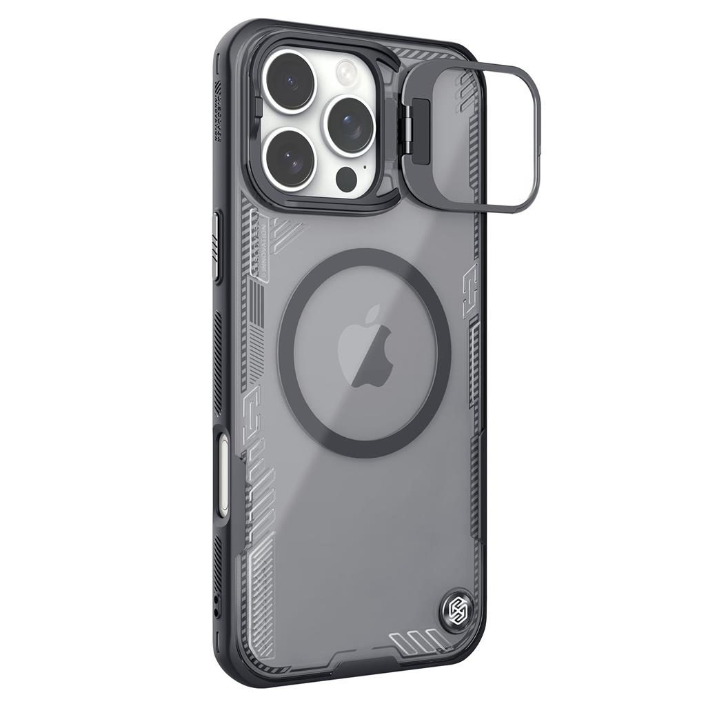 Apple iPhone 16 Pro Nillkin Iceblade Prop camera visible magsafe hátlap tok (Fekete)