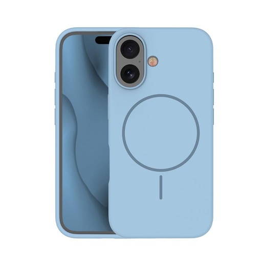 Apple iPhone 16 Silicone Thin magsafe husă spate (Albastru)