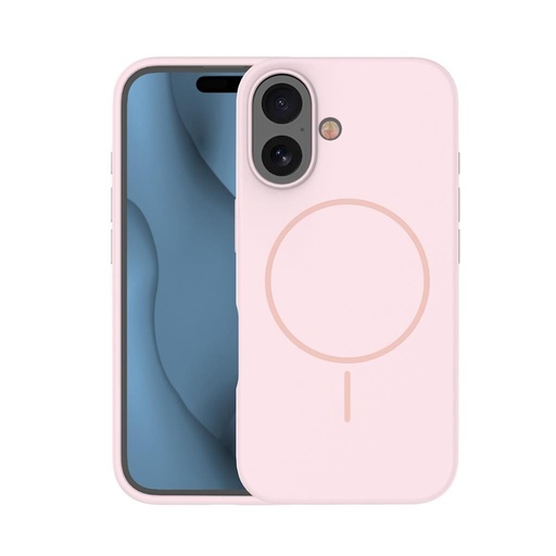 Apple iPhone 16 Silicone Thin magsafe husă spate (Roz)