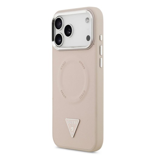 Guess PU Leather Triangle Logo MagSafe iPhone 17 Pro (Roz)