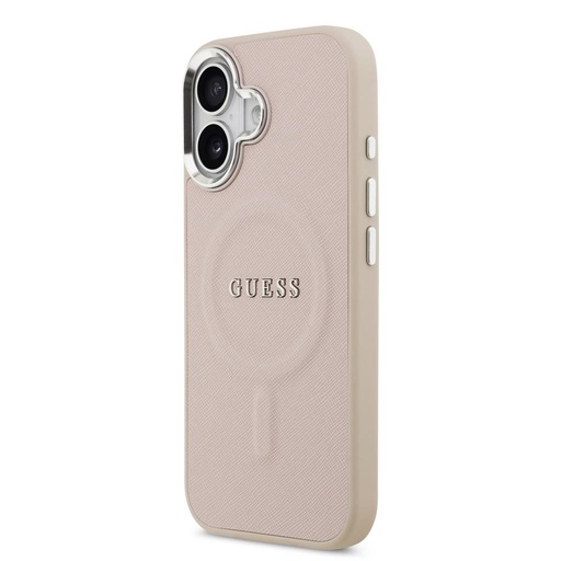 Guess PU Saffiano MagSafe iPhone 17 (Roz)