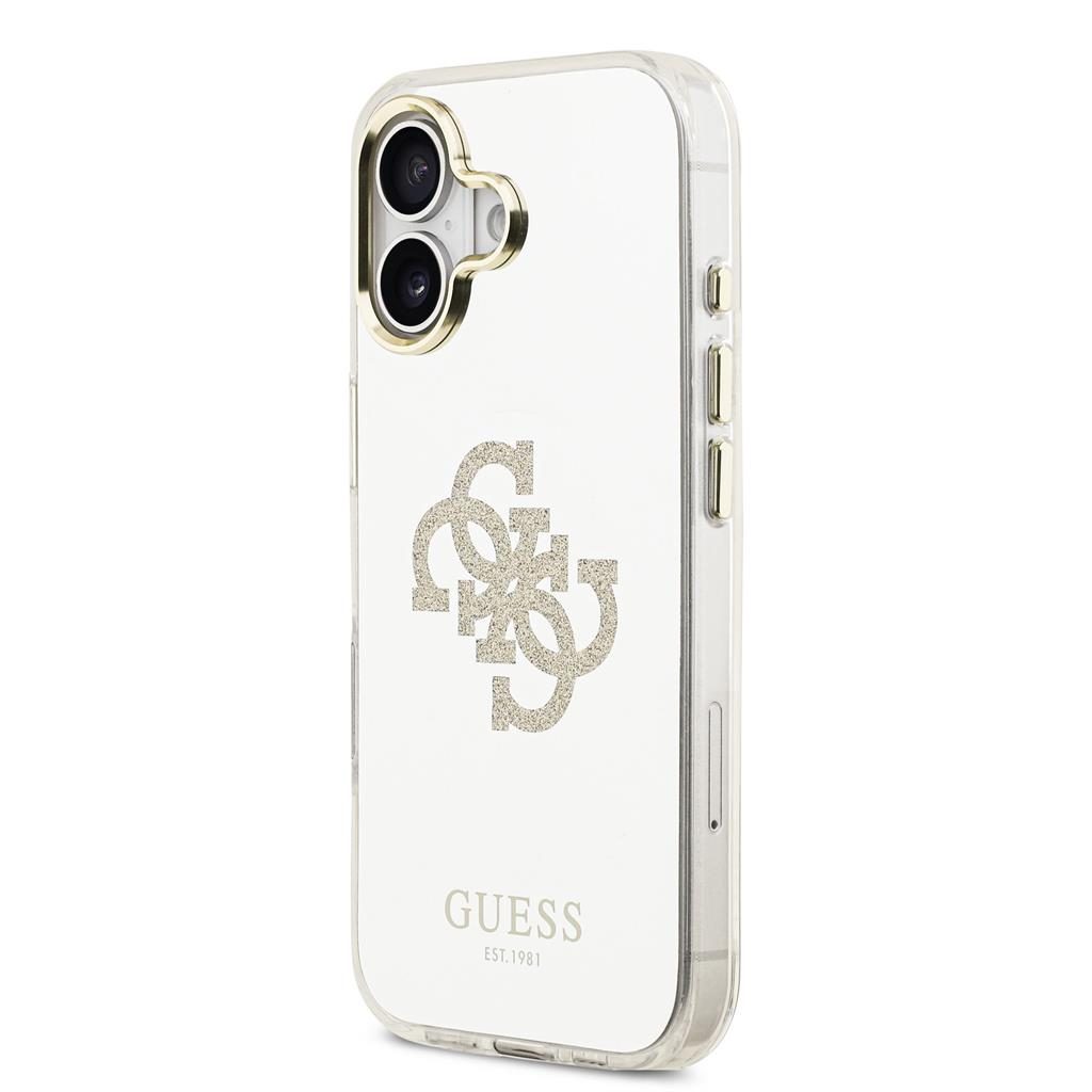 Guess PC/TPU Mirror 4G Glitter Logo MagSafe iPhone 17 (Arany)
