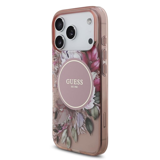 Guess IML Flowers Strap MagSafe iPhone 17 Pro (Roz)